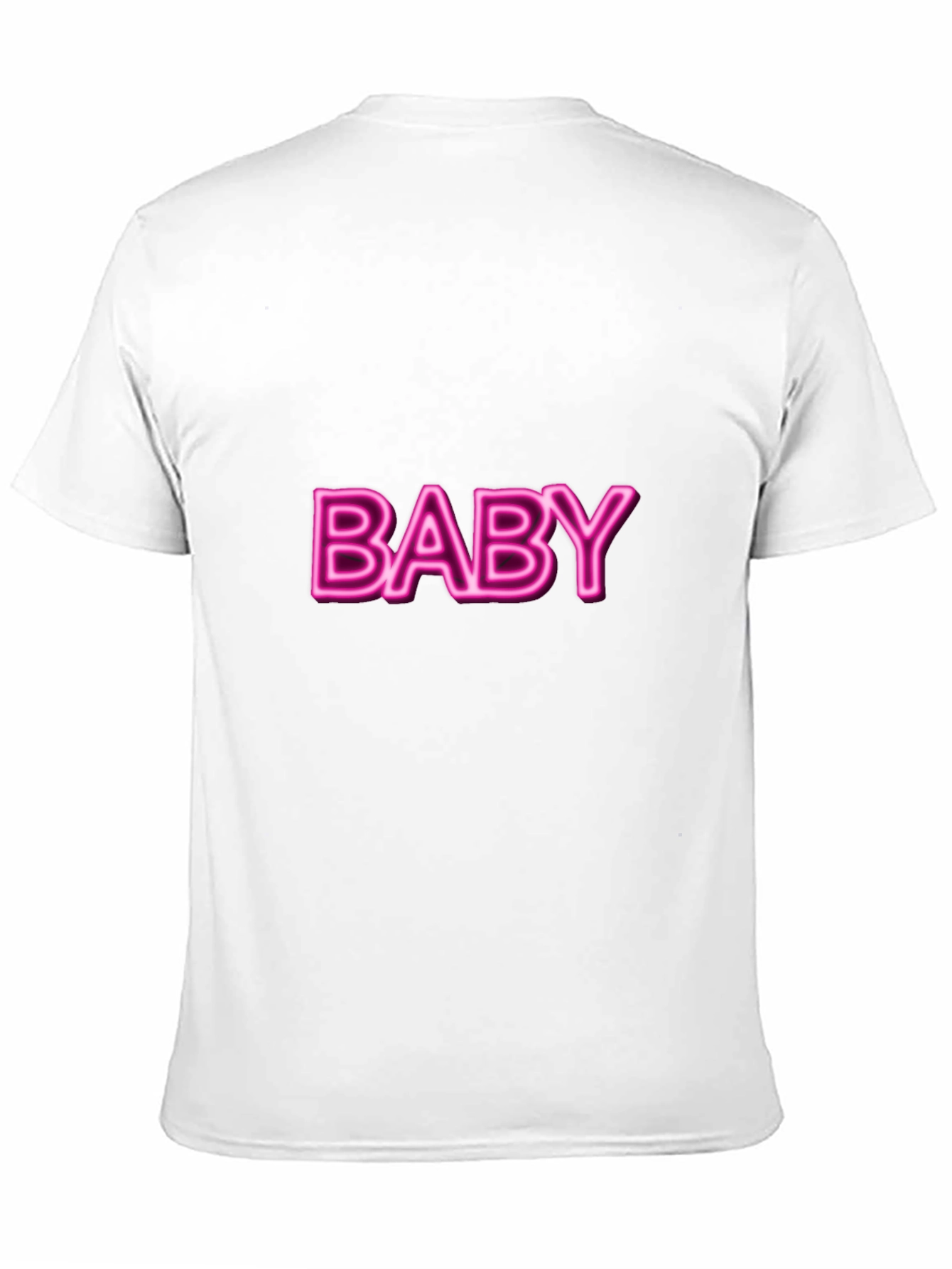 Neon Pink Baby Graphic Black T-Shirt
