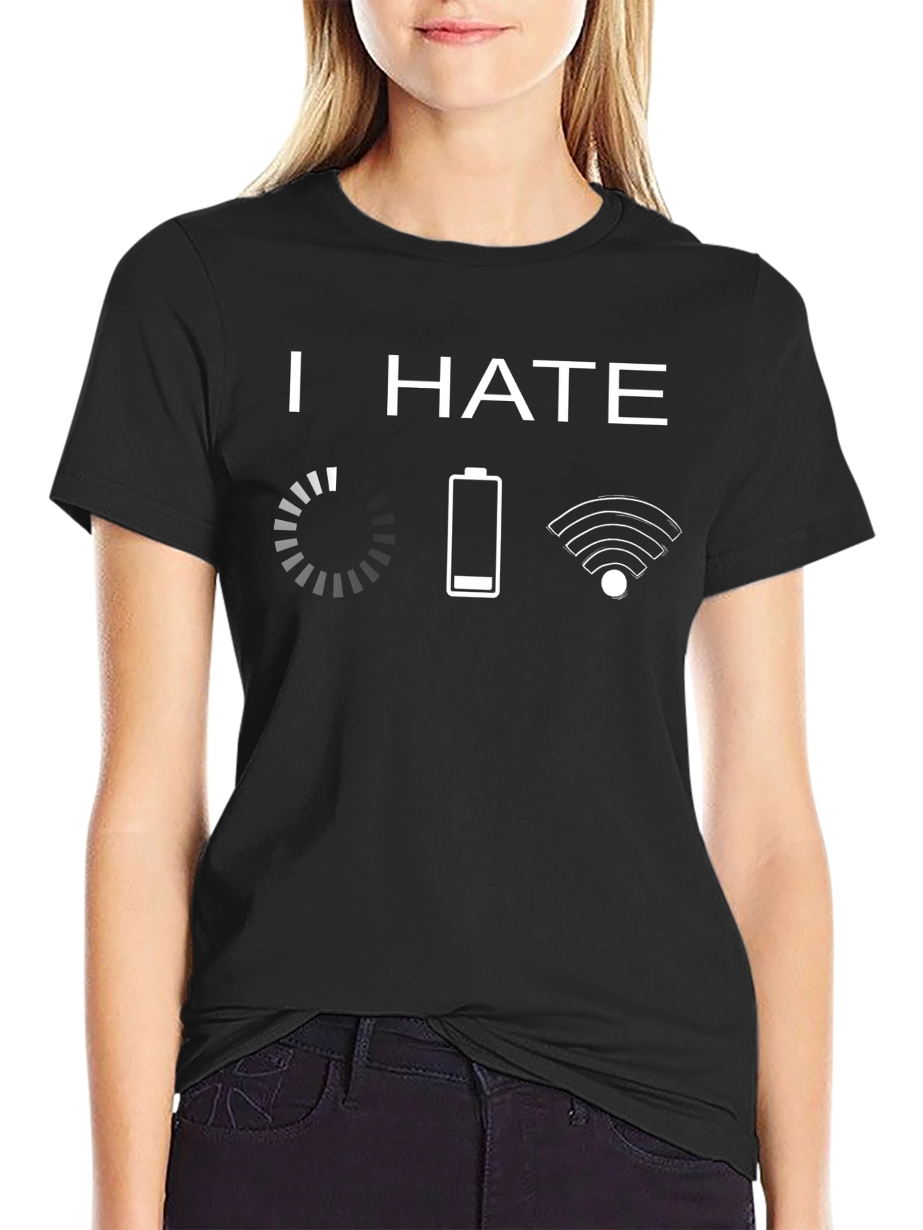 I Hate Loading Battery and WiFi T-Shirt
