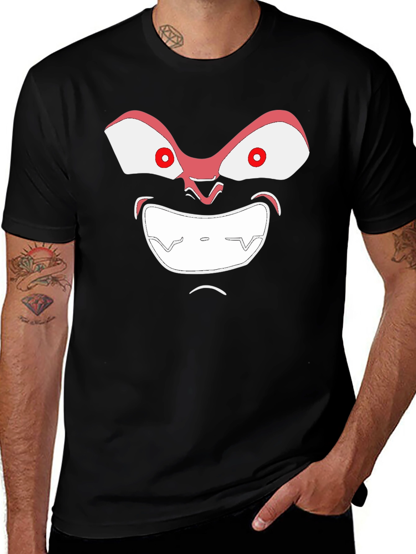 Mens Graphic T-Shirt - Funny Anime Face