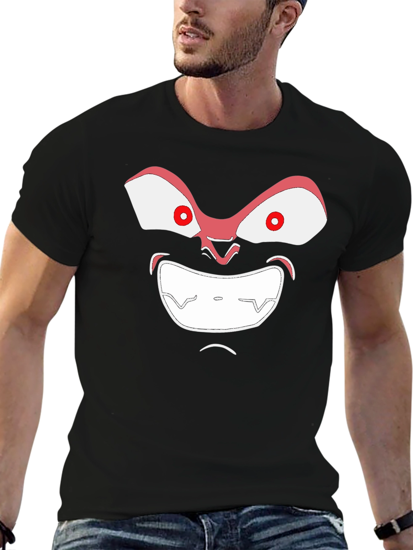 Mens Graphic T-Shirt - Funny Anime Face