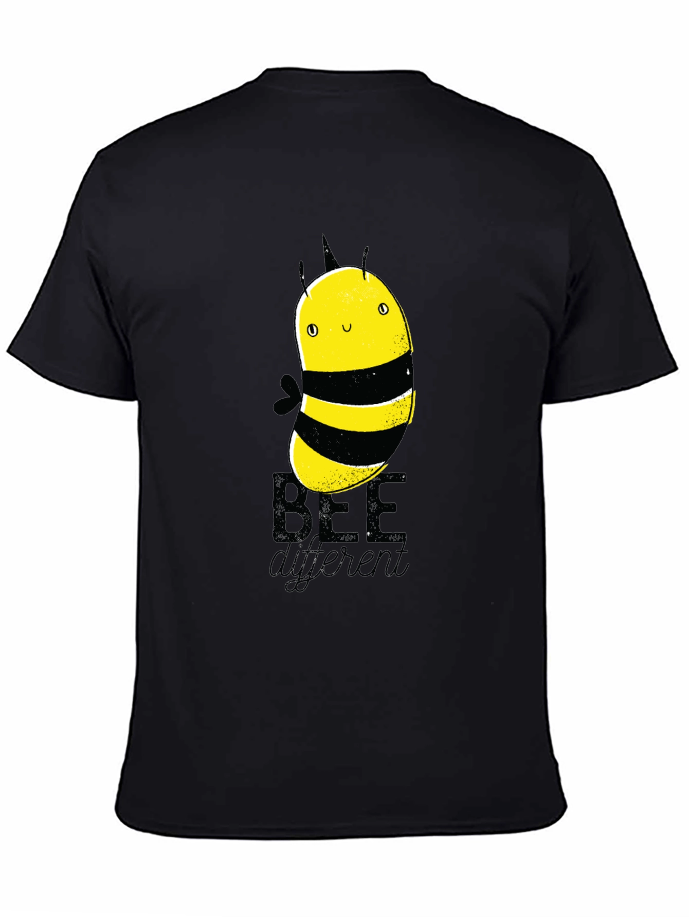 Bee Different Graphic Tee - Black Cotton T-Shirt