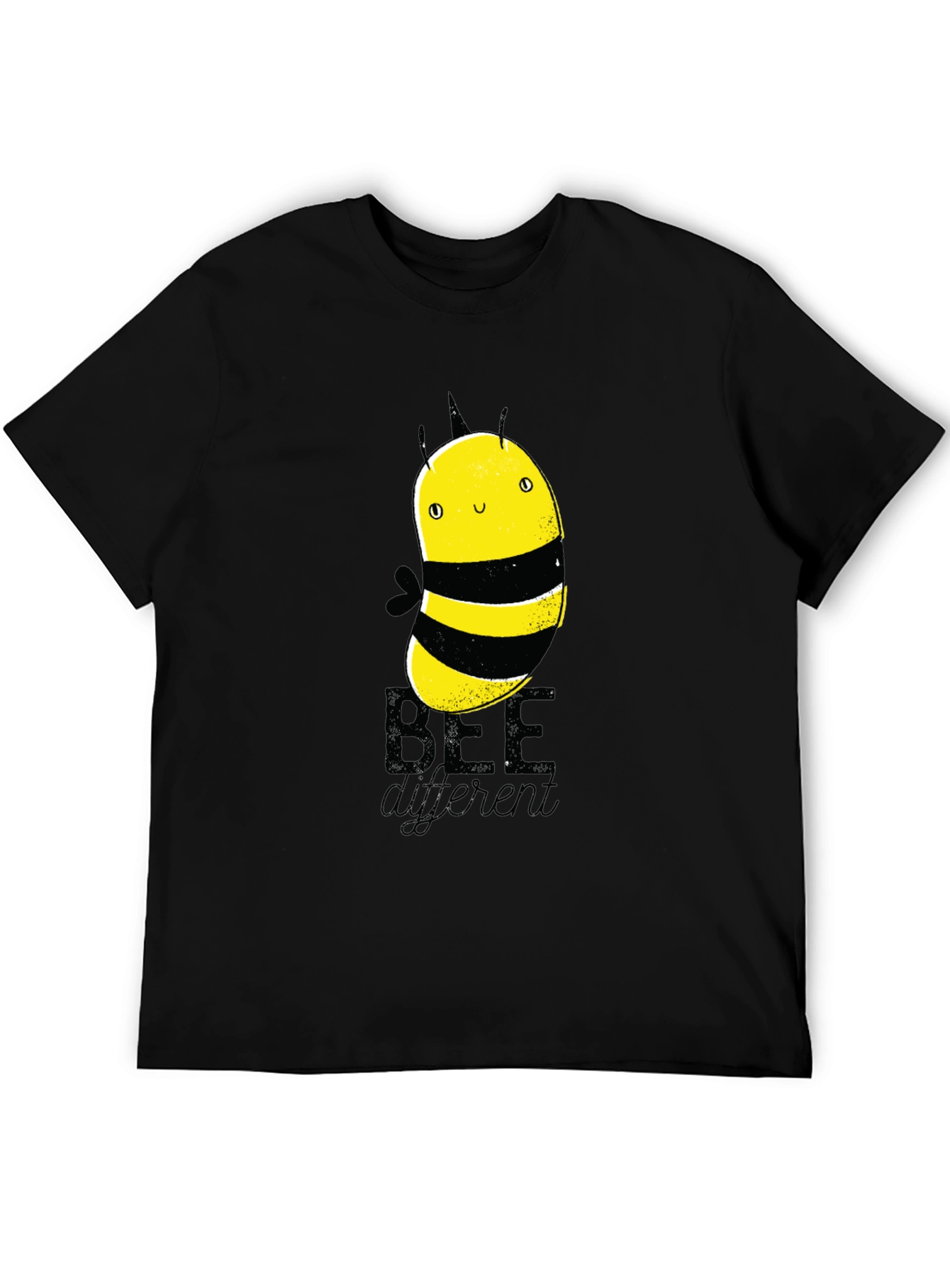 Bee Different Graphic Tee - Black Cotton T-Shirt