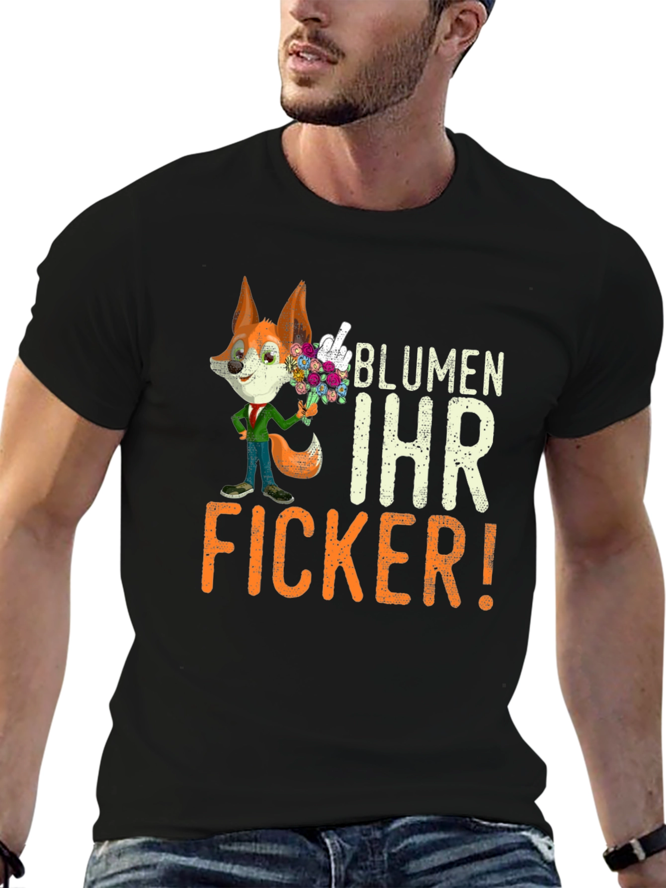 Blumen Ihr Ficker Fox Graphic T-Shirt