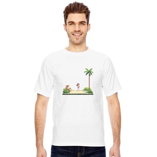 A pixel art of summer vacation