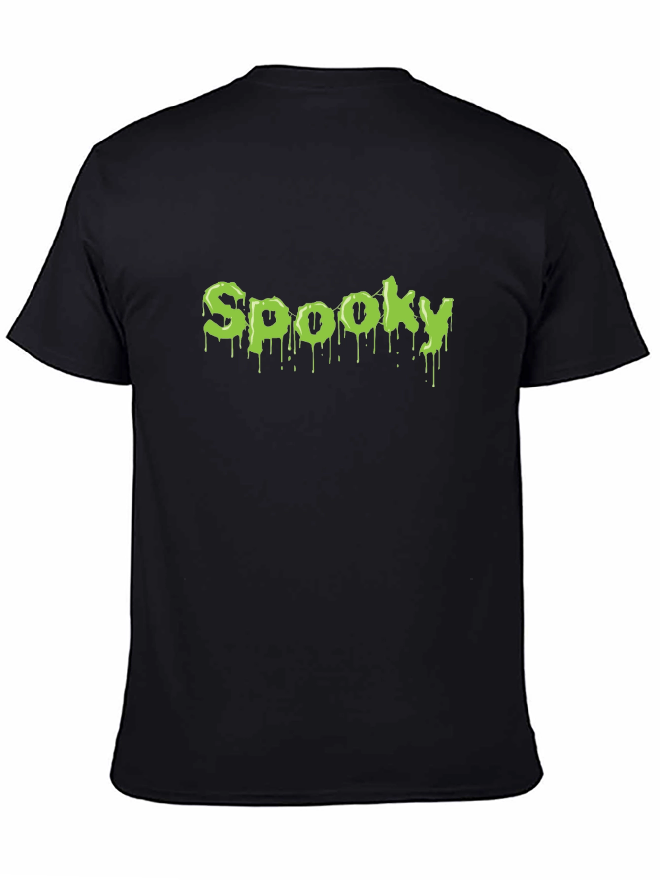 Spooky Green Slime Text Graphic T-Shirt