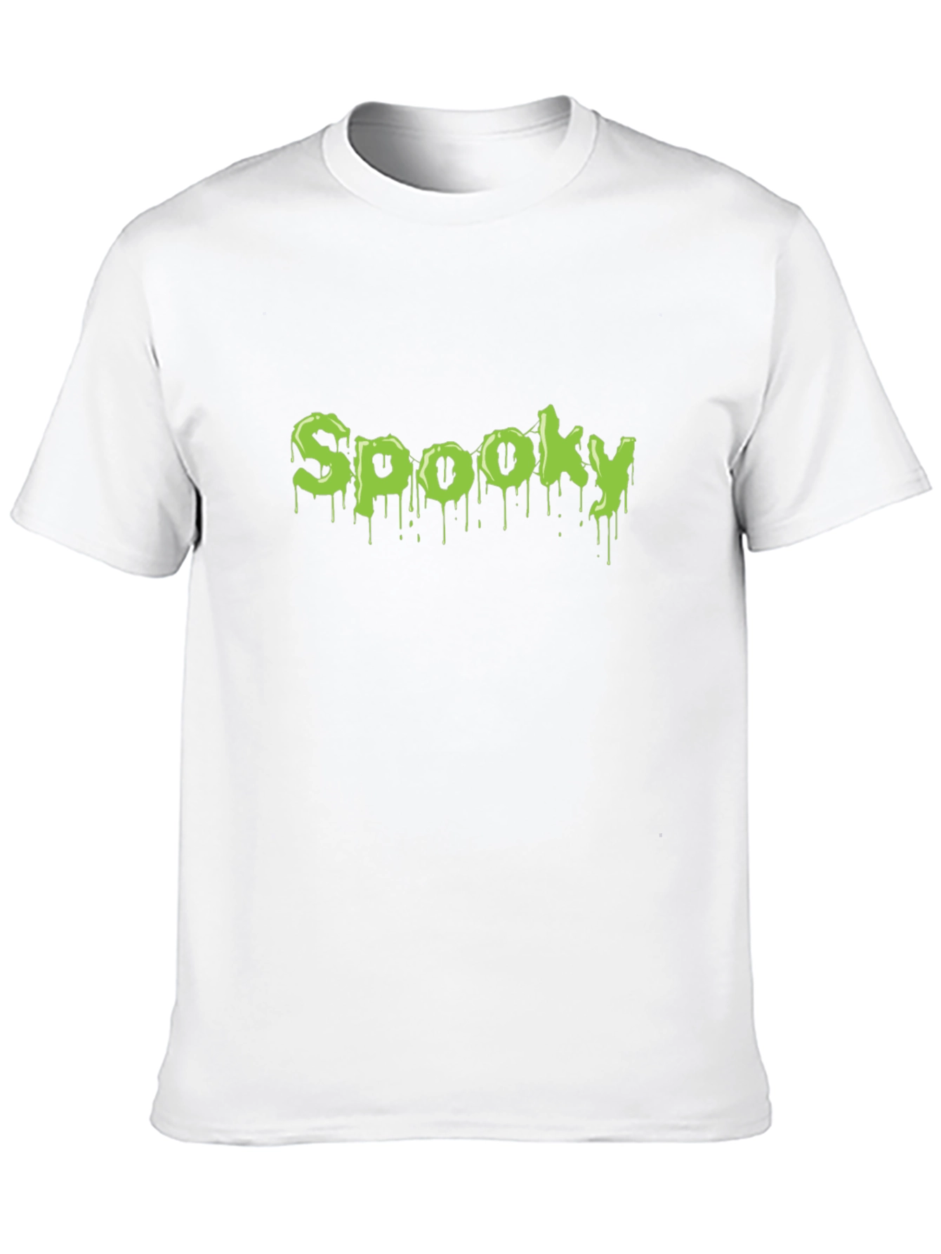 Spooky Green Slime Text Graphic T-Shirt