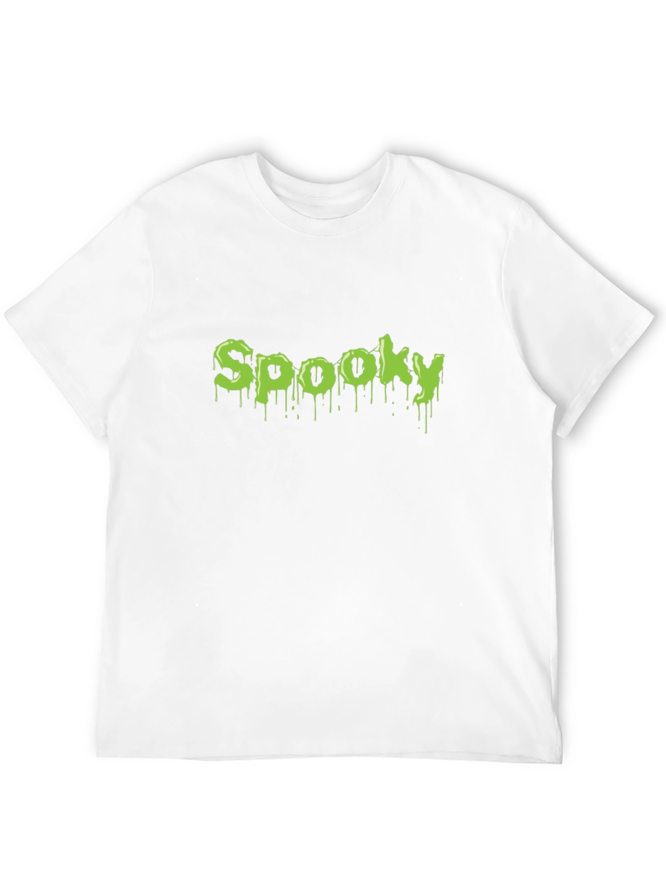 Spooky Green Slime Text Graphic T-Shirt
