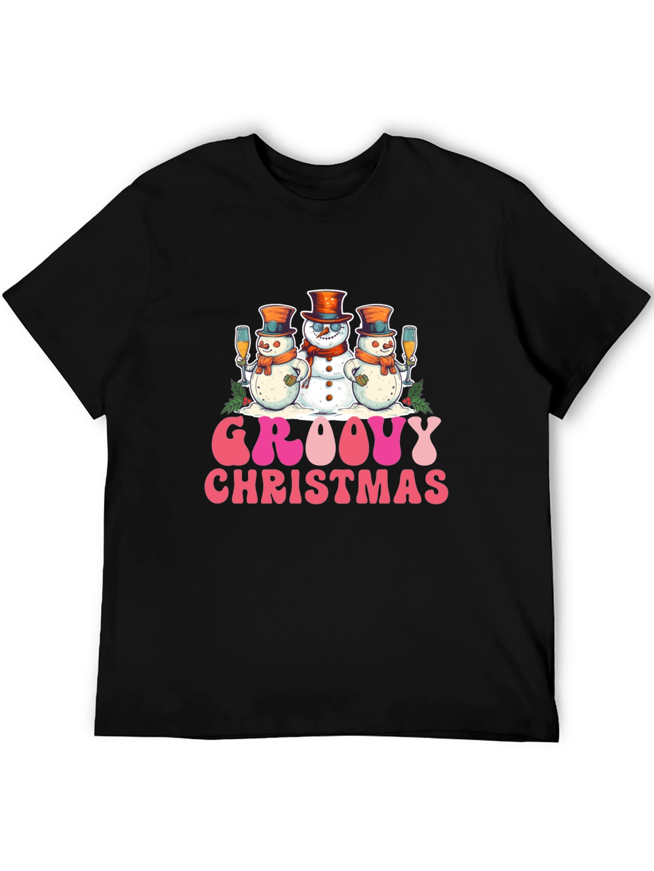 Groovy Christmas Snowmen Tee