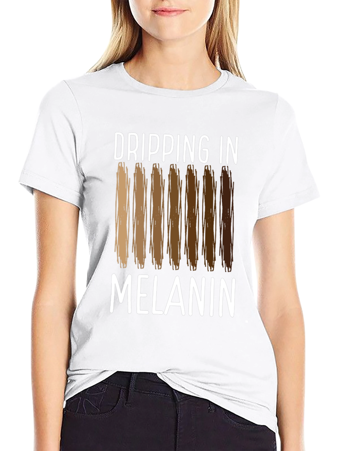 Dripping in Melanin Graphic Tee - Black
