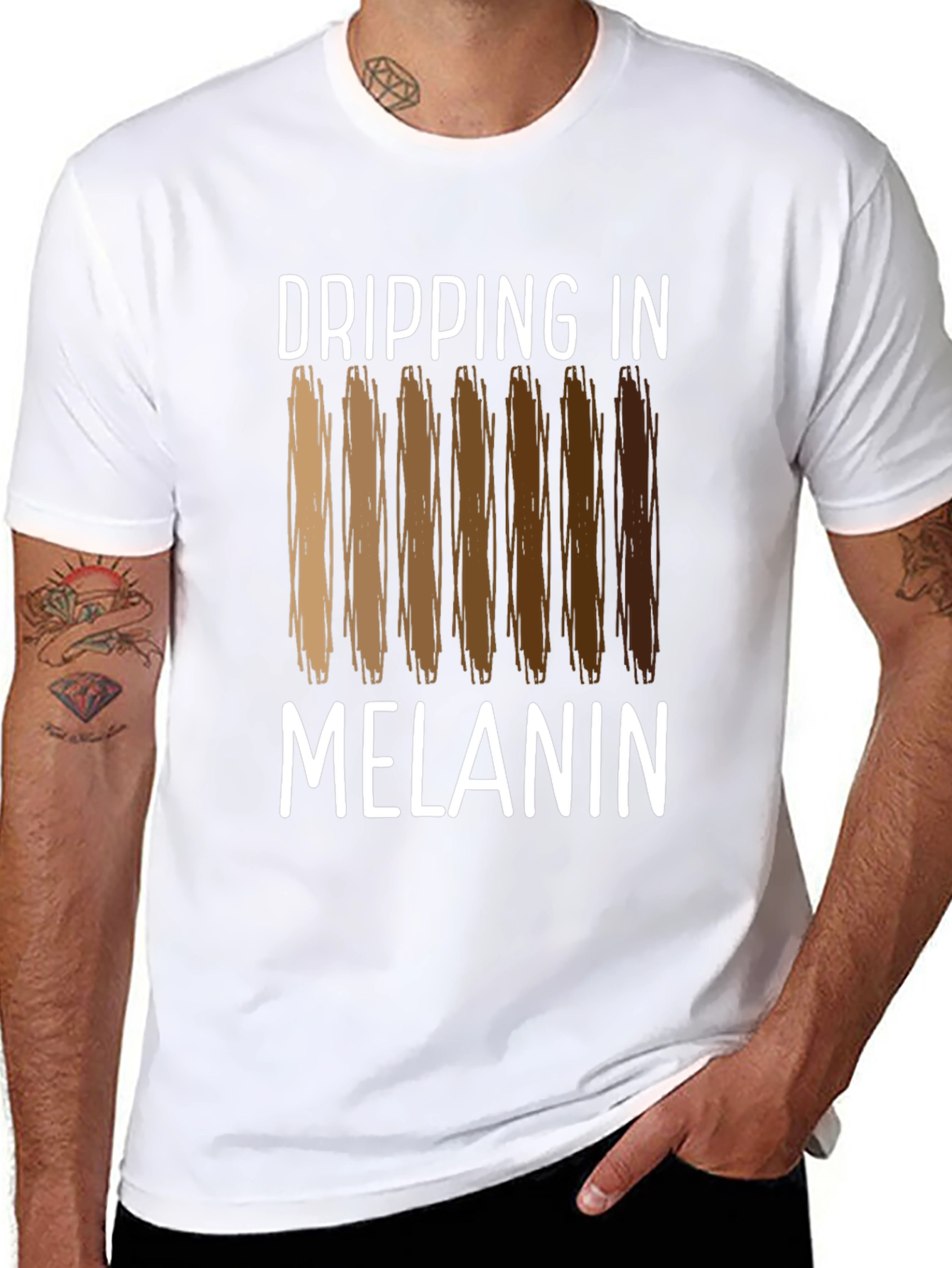Dripping in Melanin Graphic Tee - Black