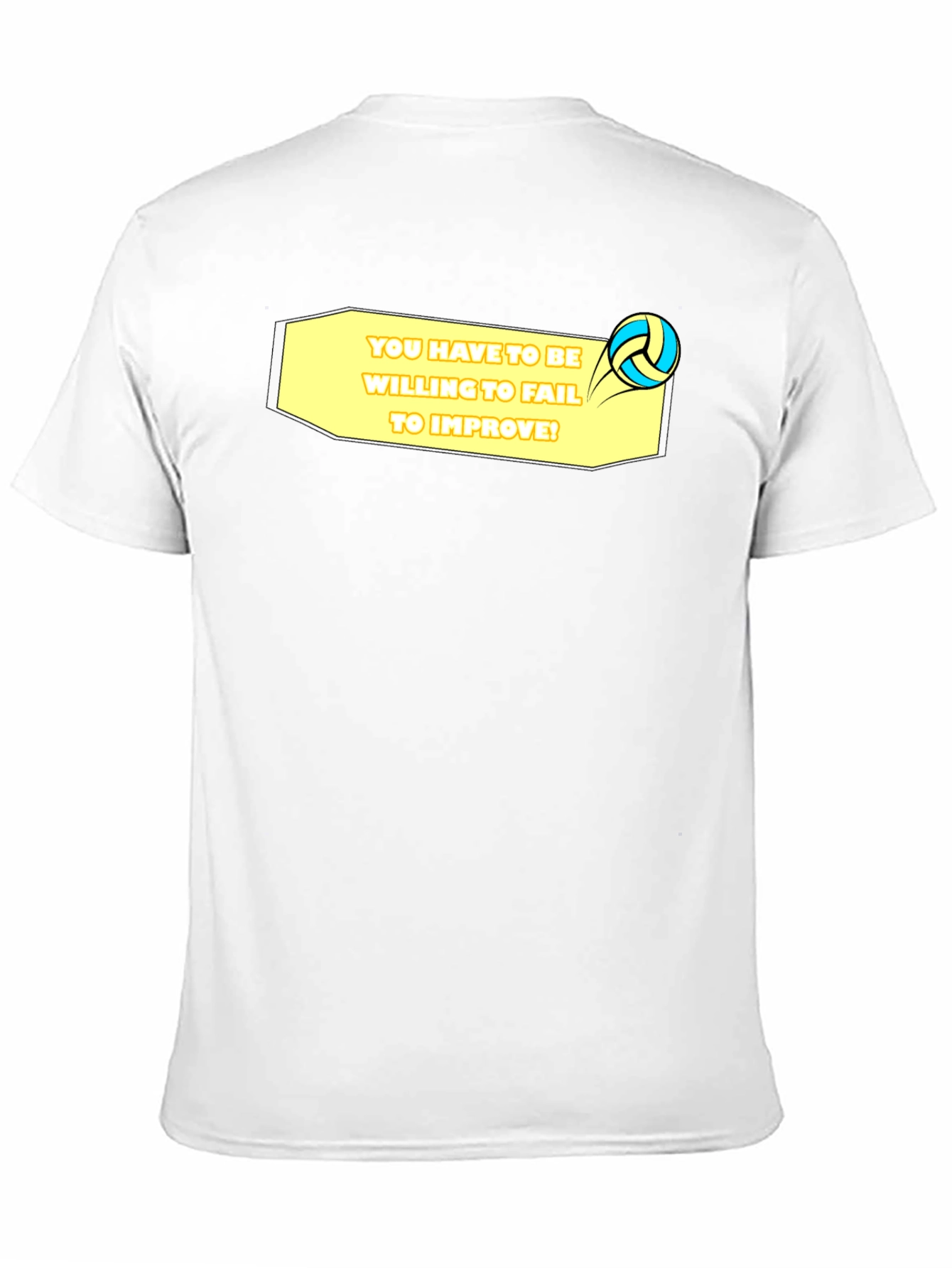 Volleyball Graphic Tee - Willing to Fail Quote