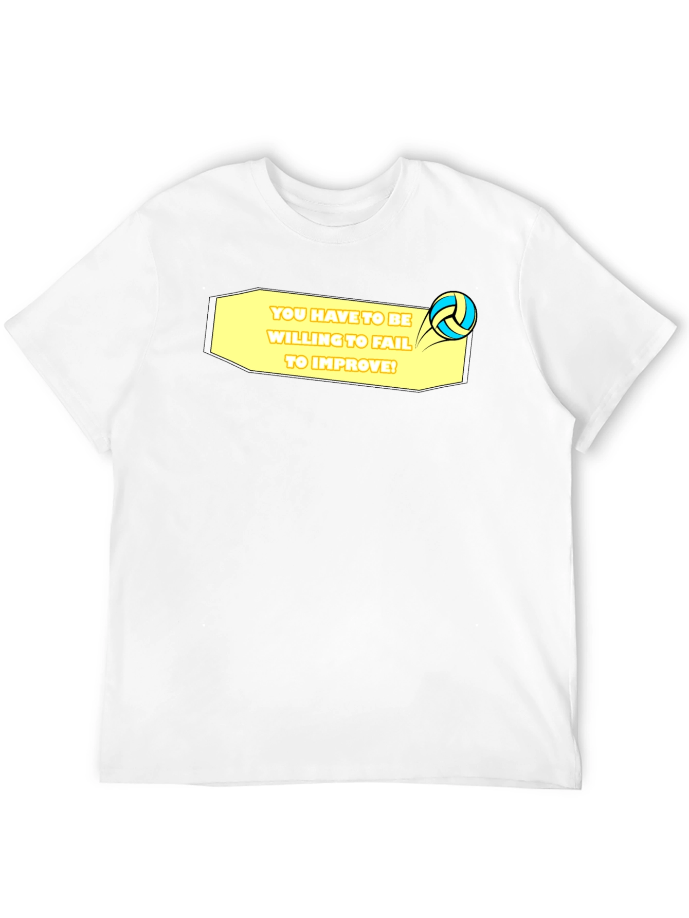 Volleyball Graphic Tee - Willing to Fail Quote