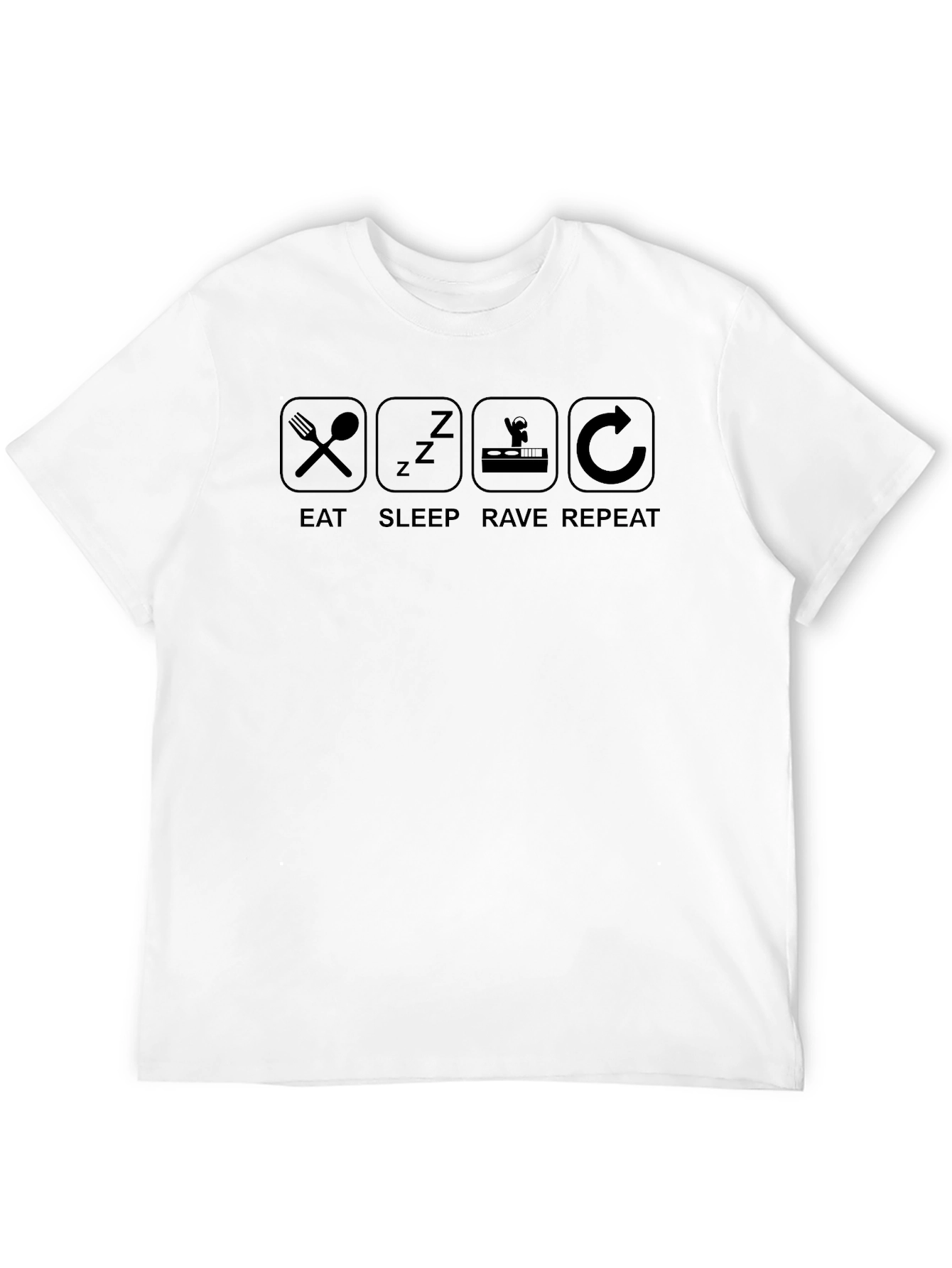 Eat Sleep Rave Repeat Graphic Tee