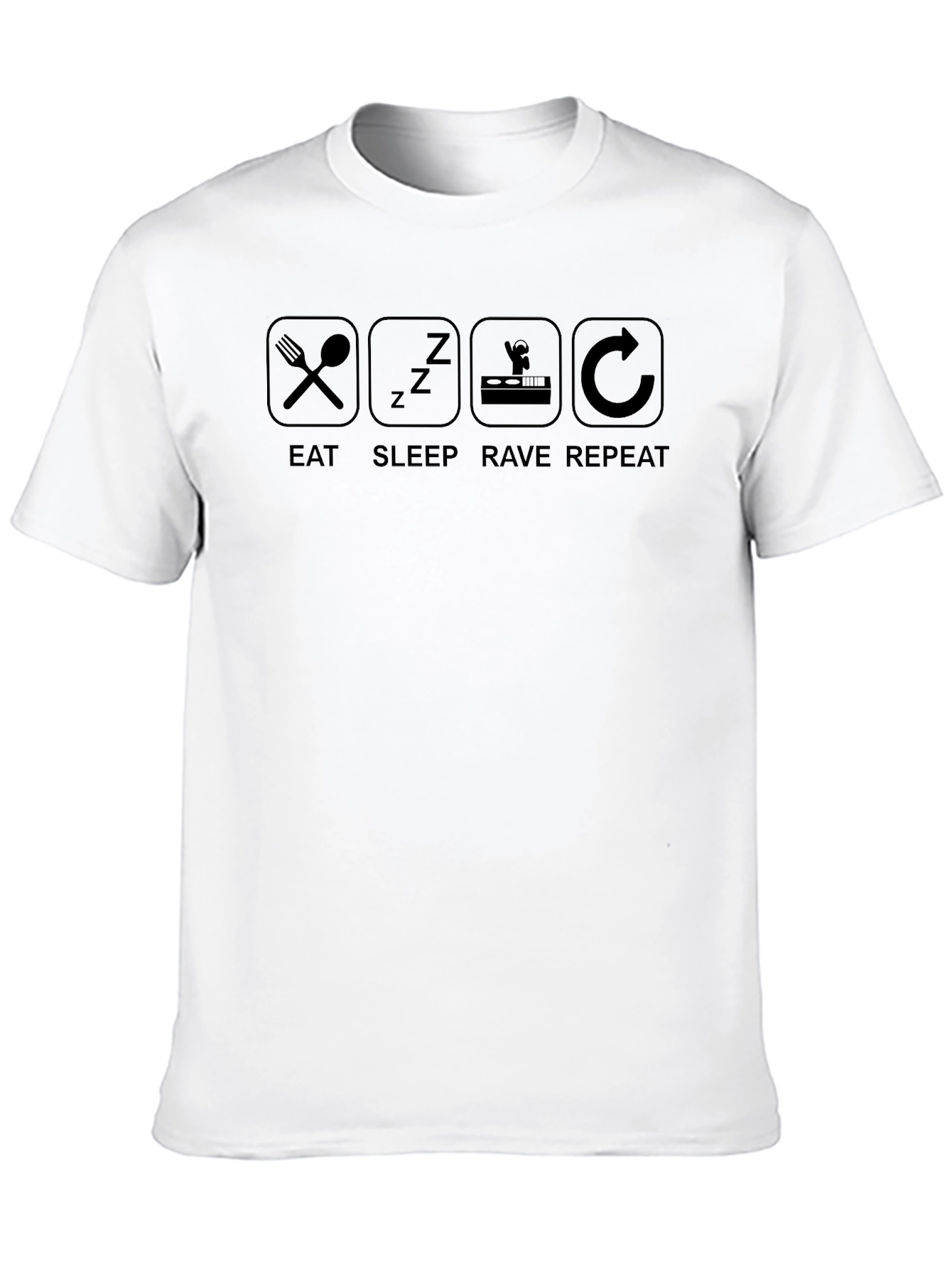 Eat Sleep Rave Repeat Graphic Tee
