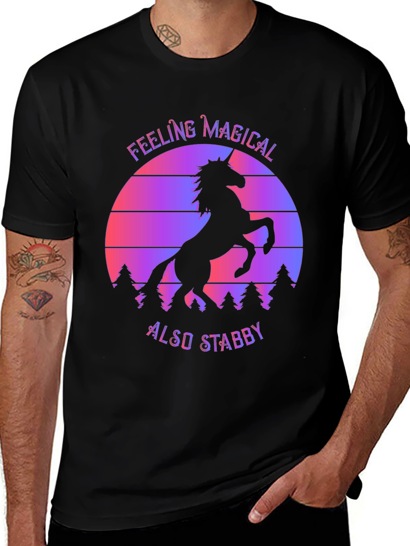 Magical Stabby Unicorn Graphic Tee