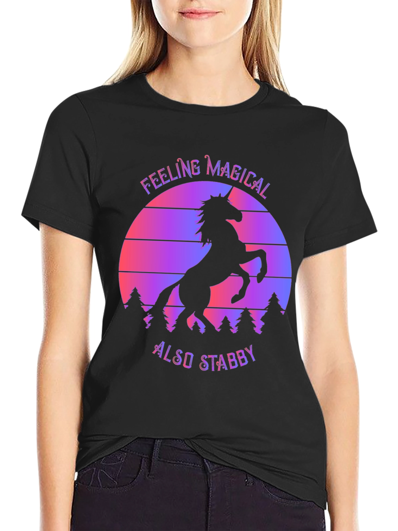Magical Stabby Unicorn Graphic Tee