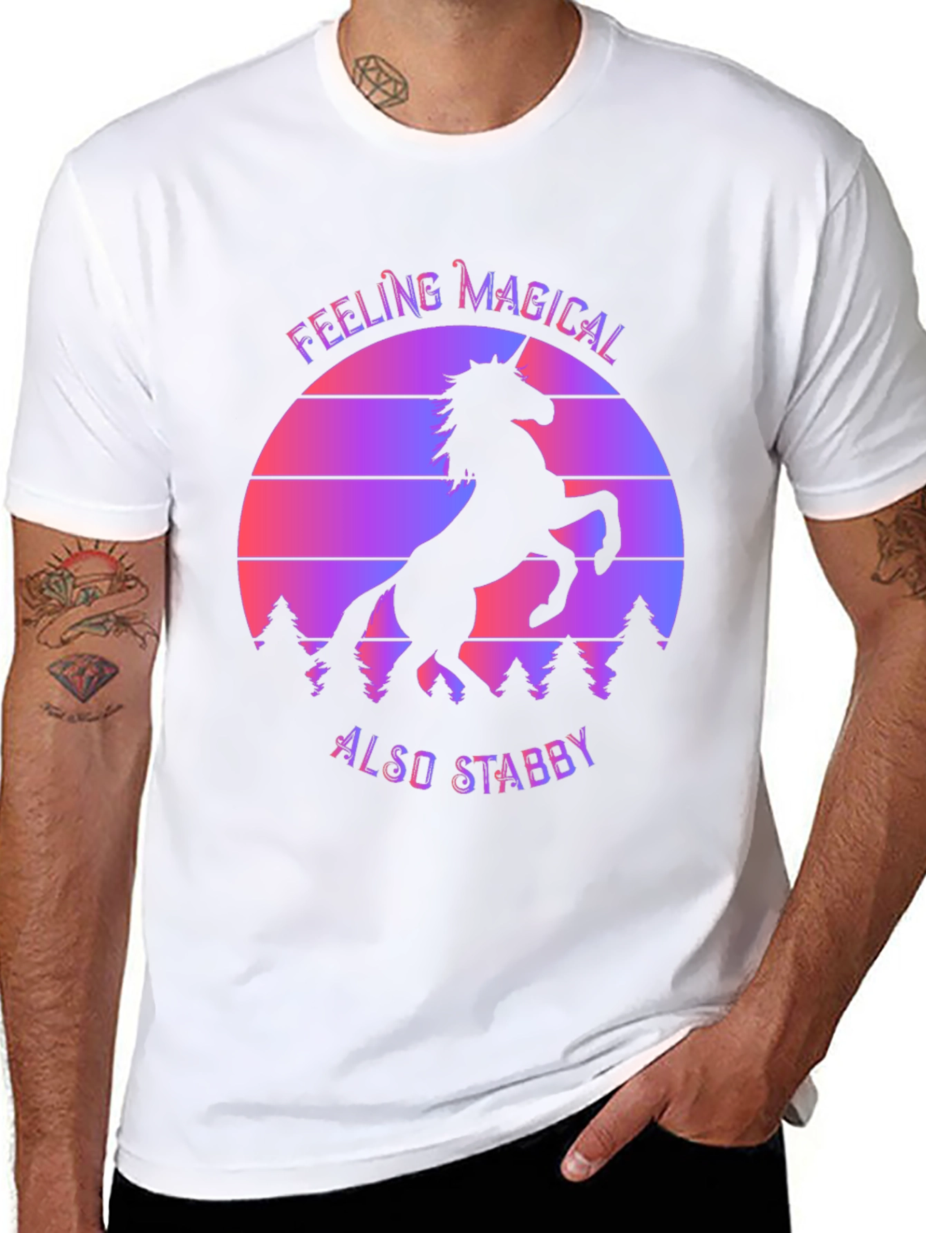 Magical Stabby Unicorn Graphic Tee