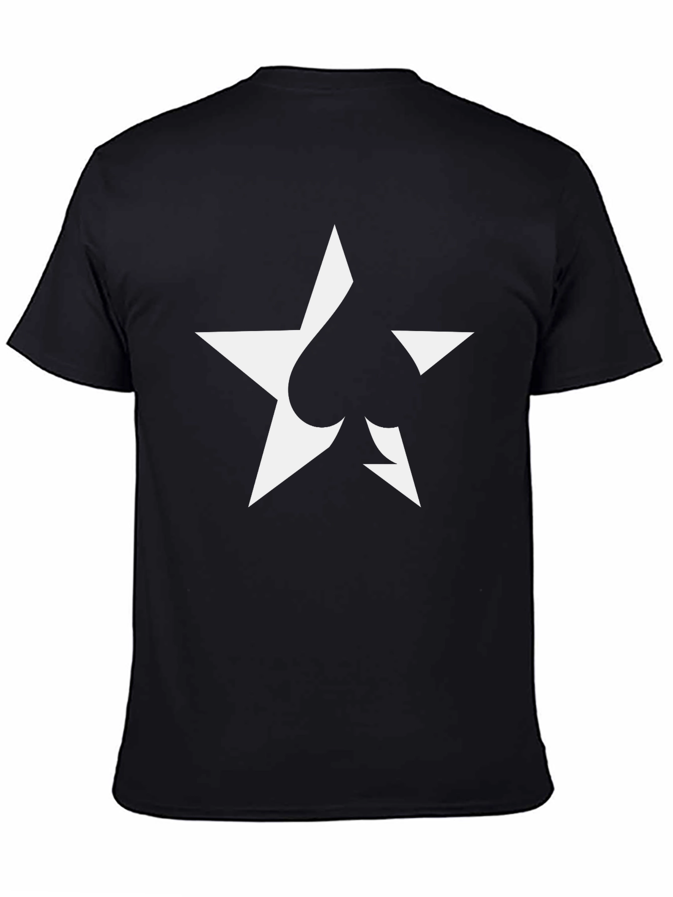 Star Spade Graphic Tee - Stylish Black T-Shirt