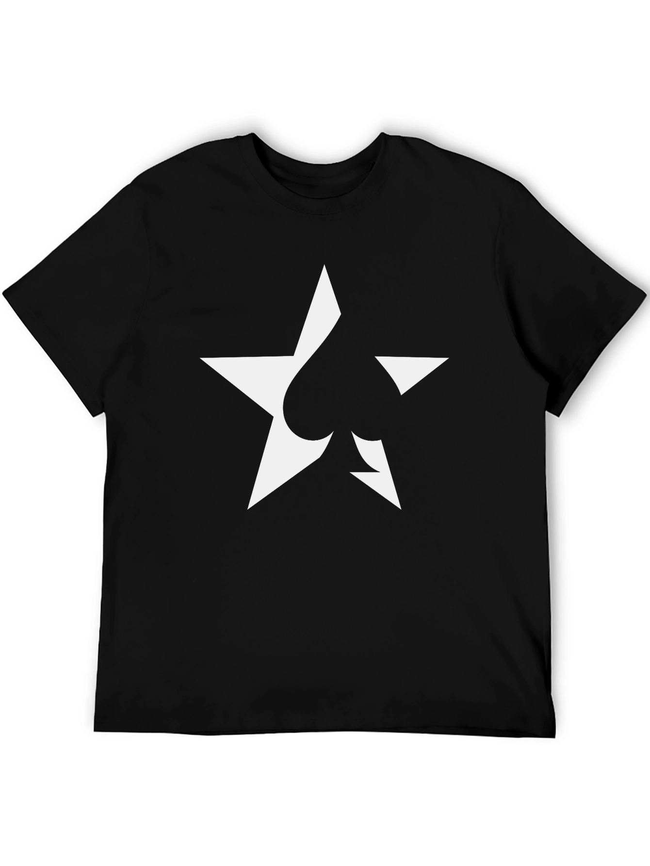 Star Spade Graphic Tee - Stylish Black T-Shirt