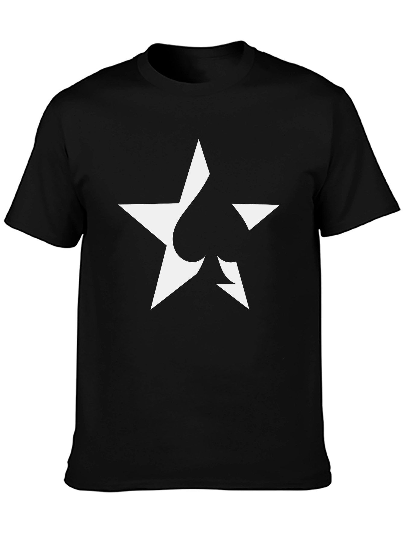 Star Spade Graphic Tee - Stylish Black T-Shirt