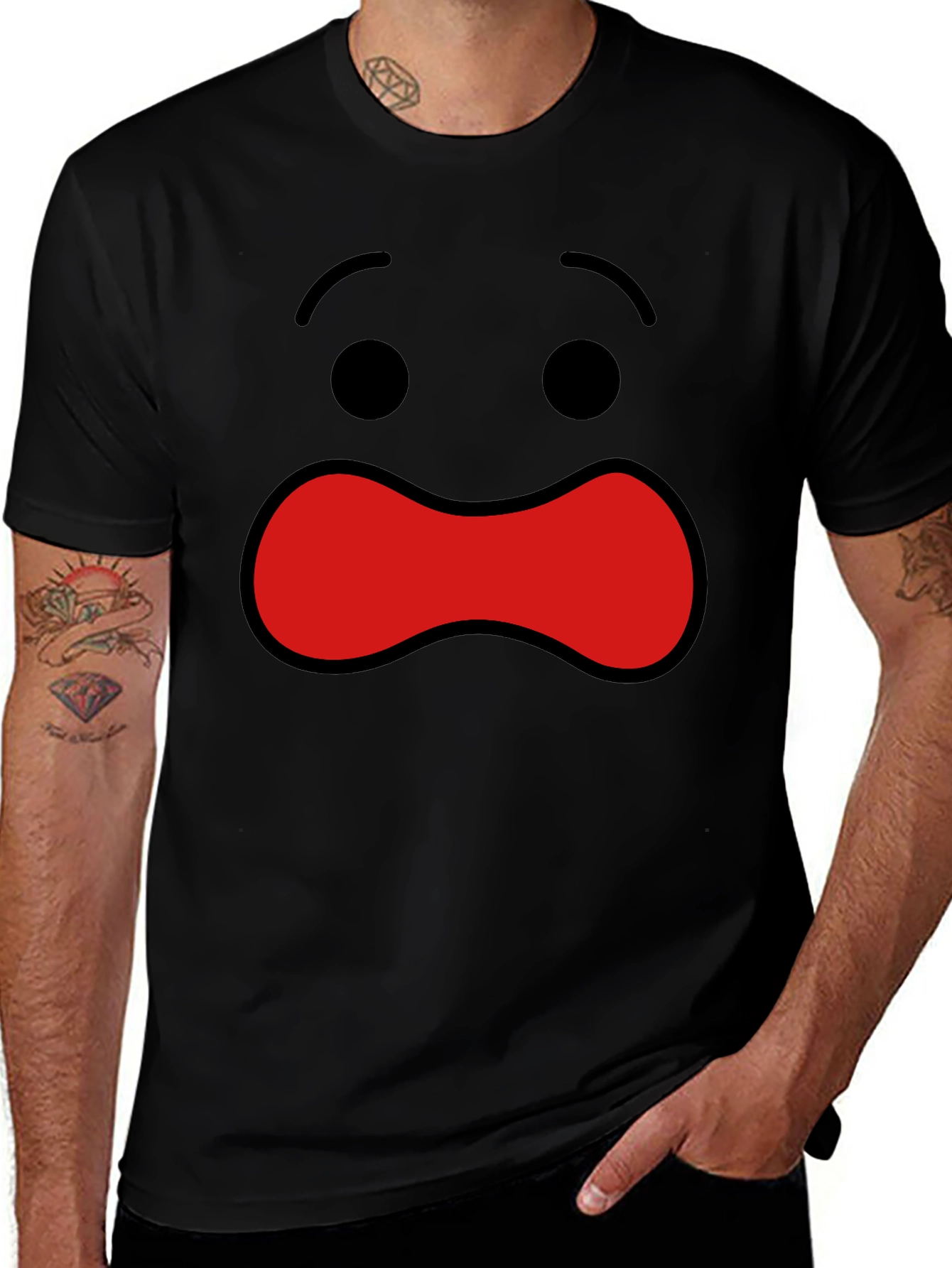 Shocked Face Graphic T-Shirt - Express Yourself!