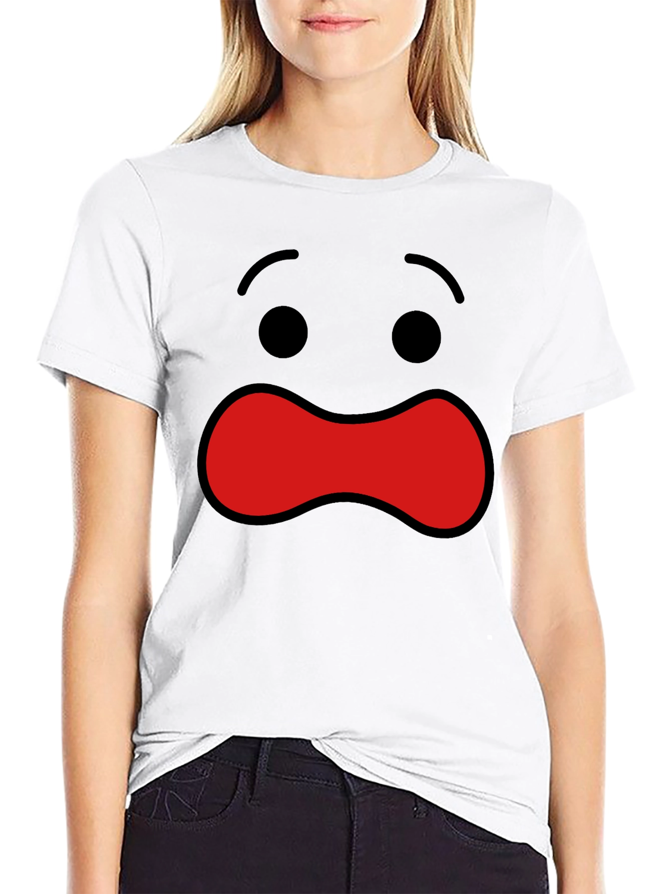 Shocked Face Graphic T-Shirt - Express Yourself!