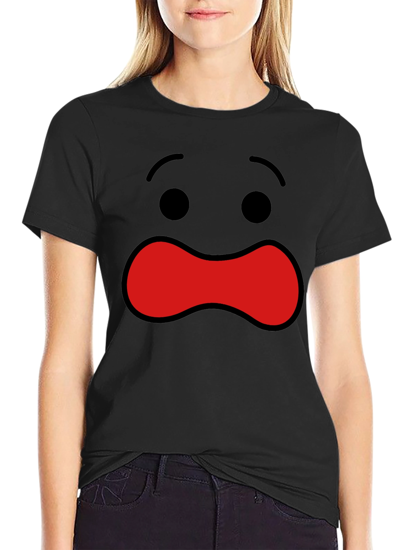 Shocked Face Graphic T-Shirt - Express Yourself!