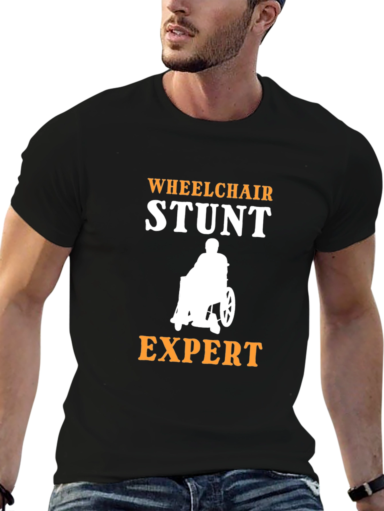 Wheelchair Stunt Expert Graphic Tee - Disability Pride