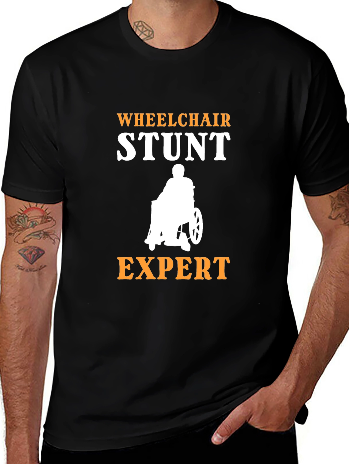 Wheelchair Stunt Expert Graphic Tee - Disability Pride