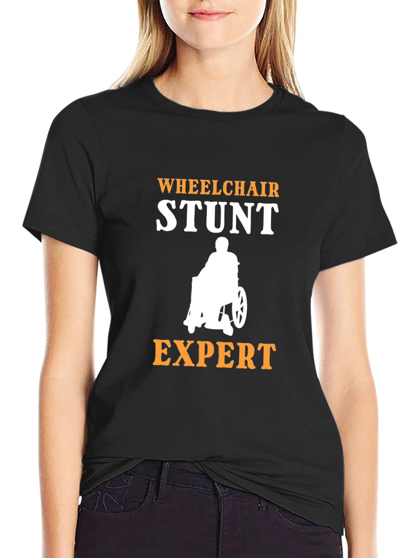 Wheelchair Stunt Expert Graphic Tee - Disability Pride