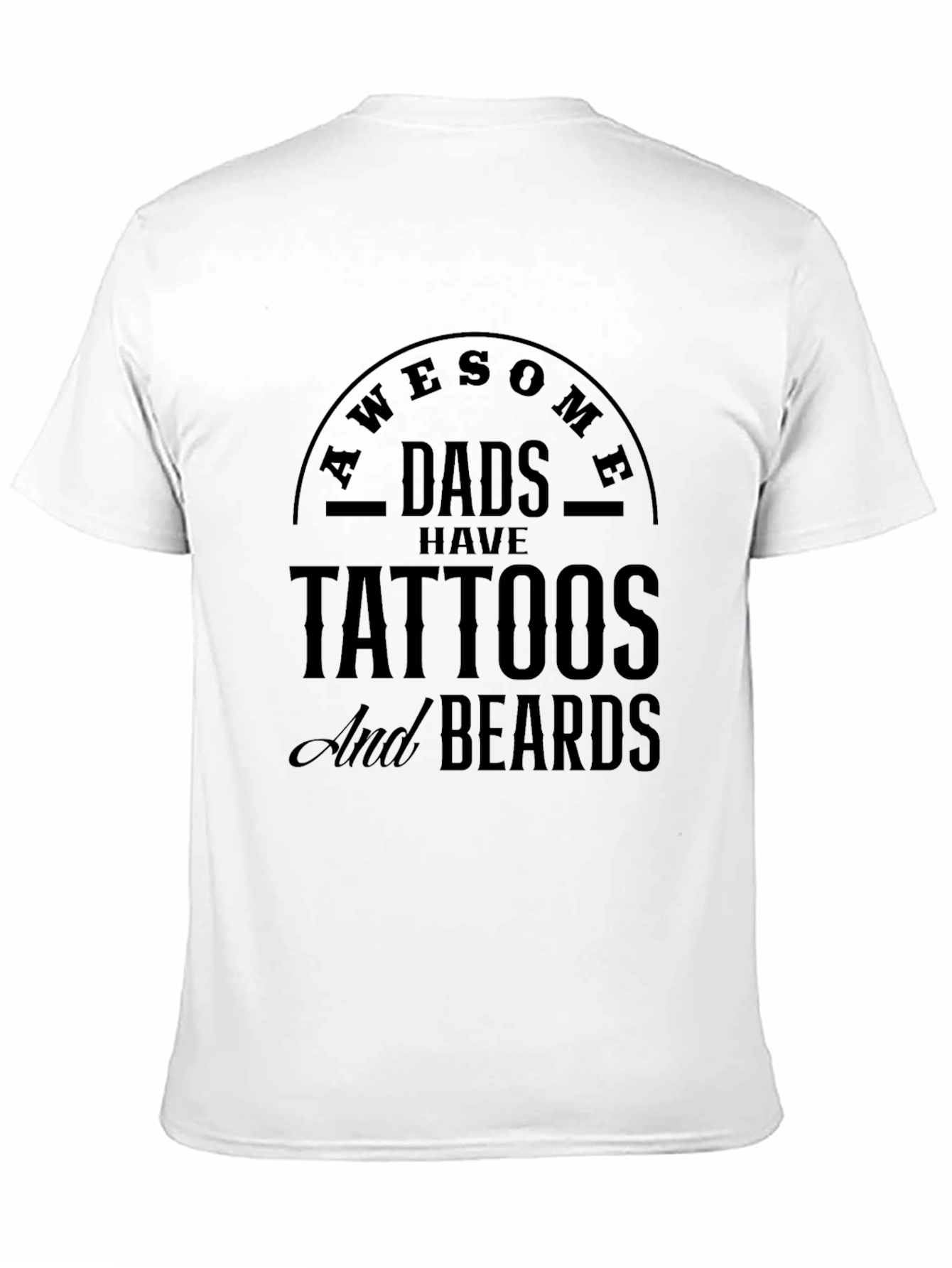 Awesome Dads Tattoos & Beards Graphic T-Shirt