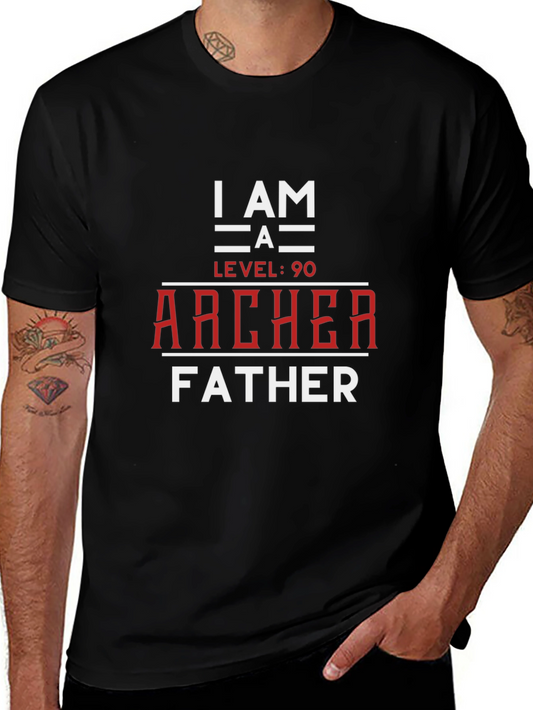 I am a Level 90 Archer Father Graphic T-Shirt