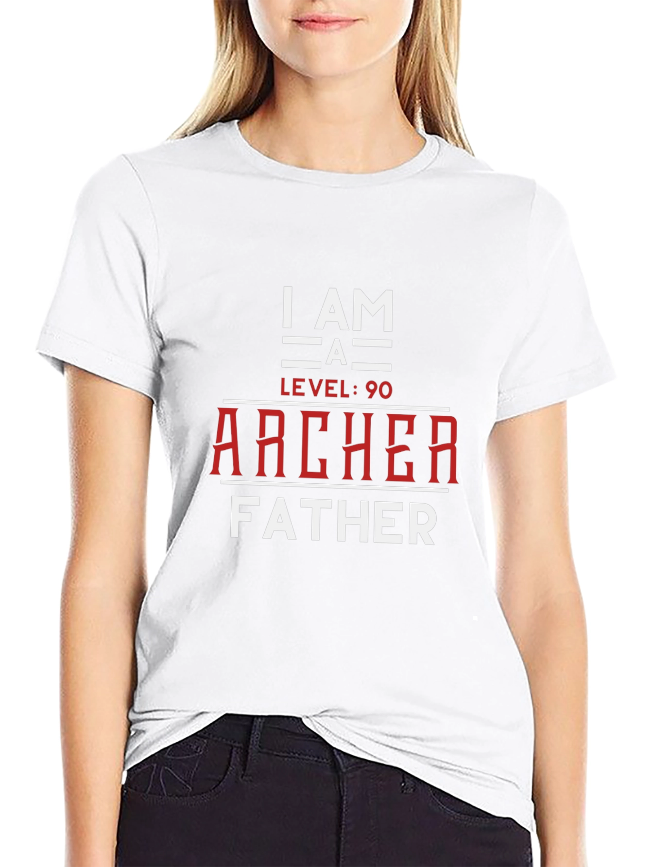I am a Level 90 Archer Father Graphic T-Shirt