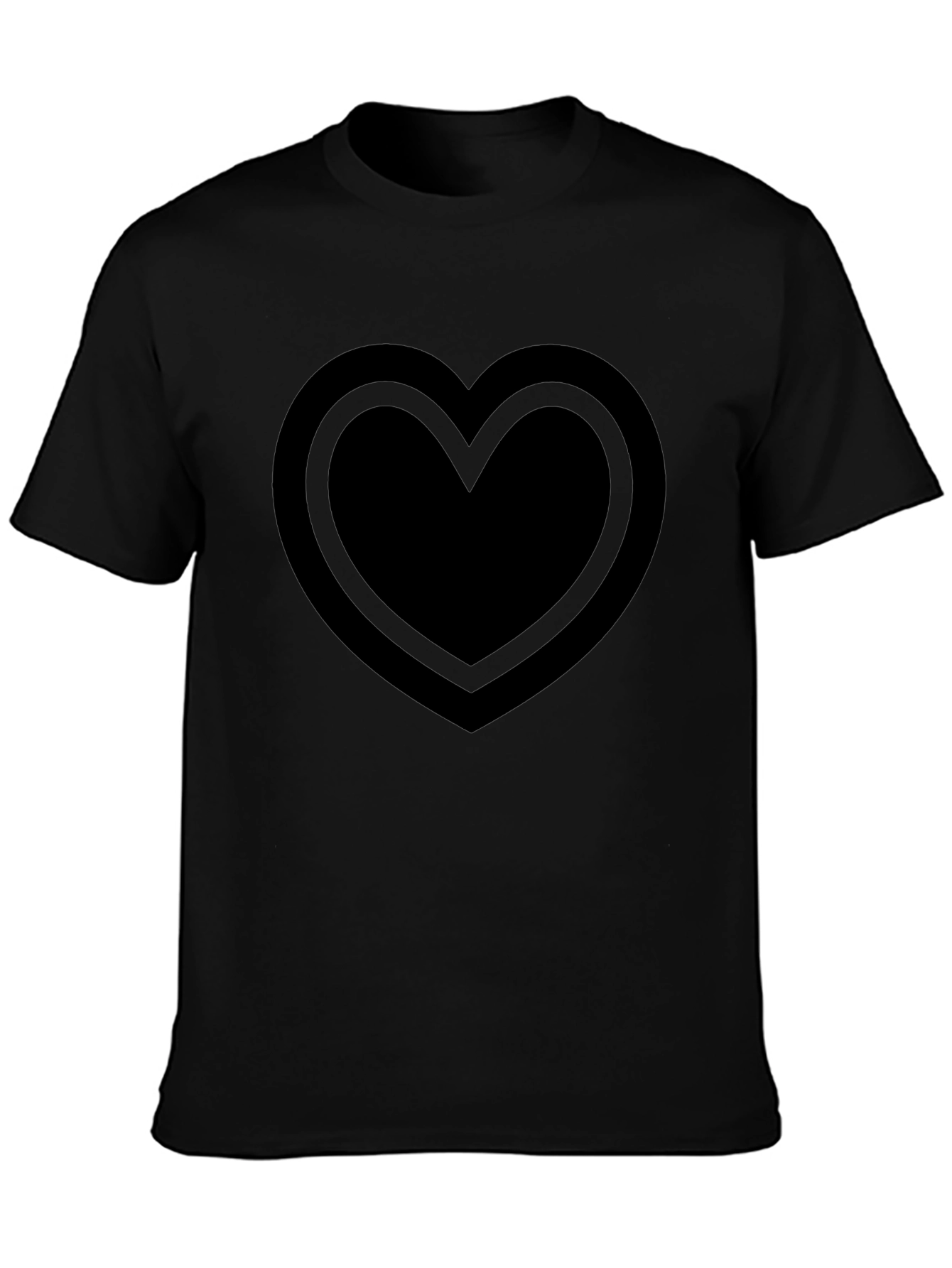Black Heart Graphic Tee - Casual Style