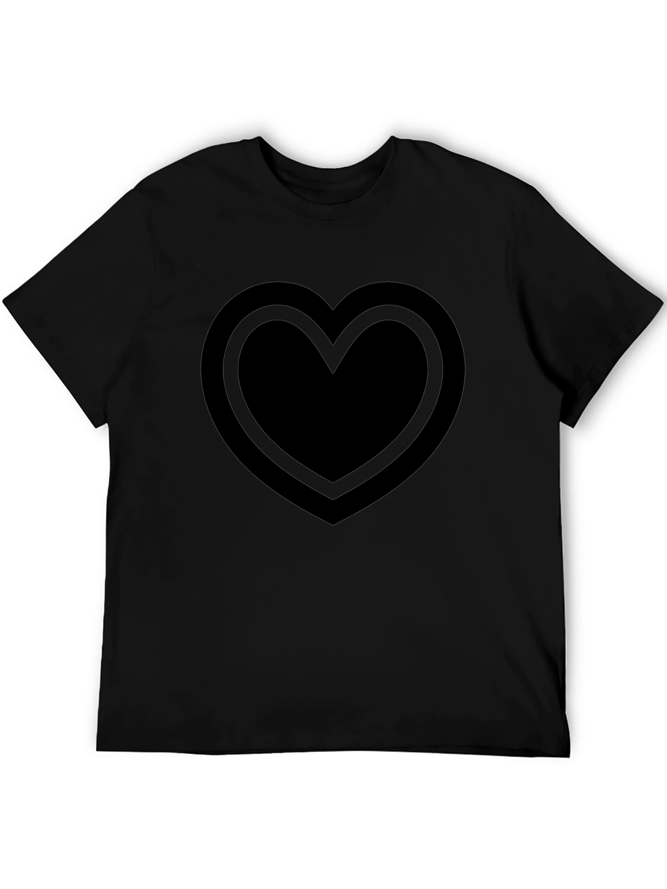 Black Heart Graphic Tee - Casual Style