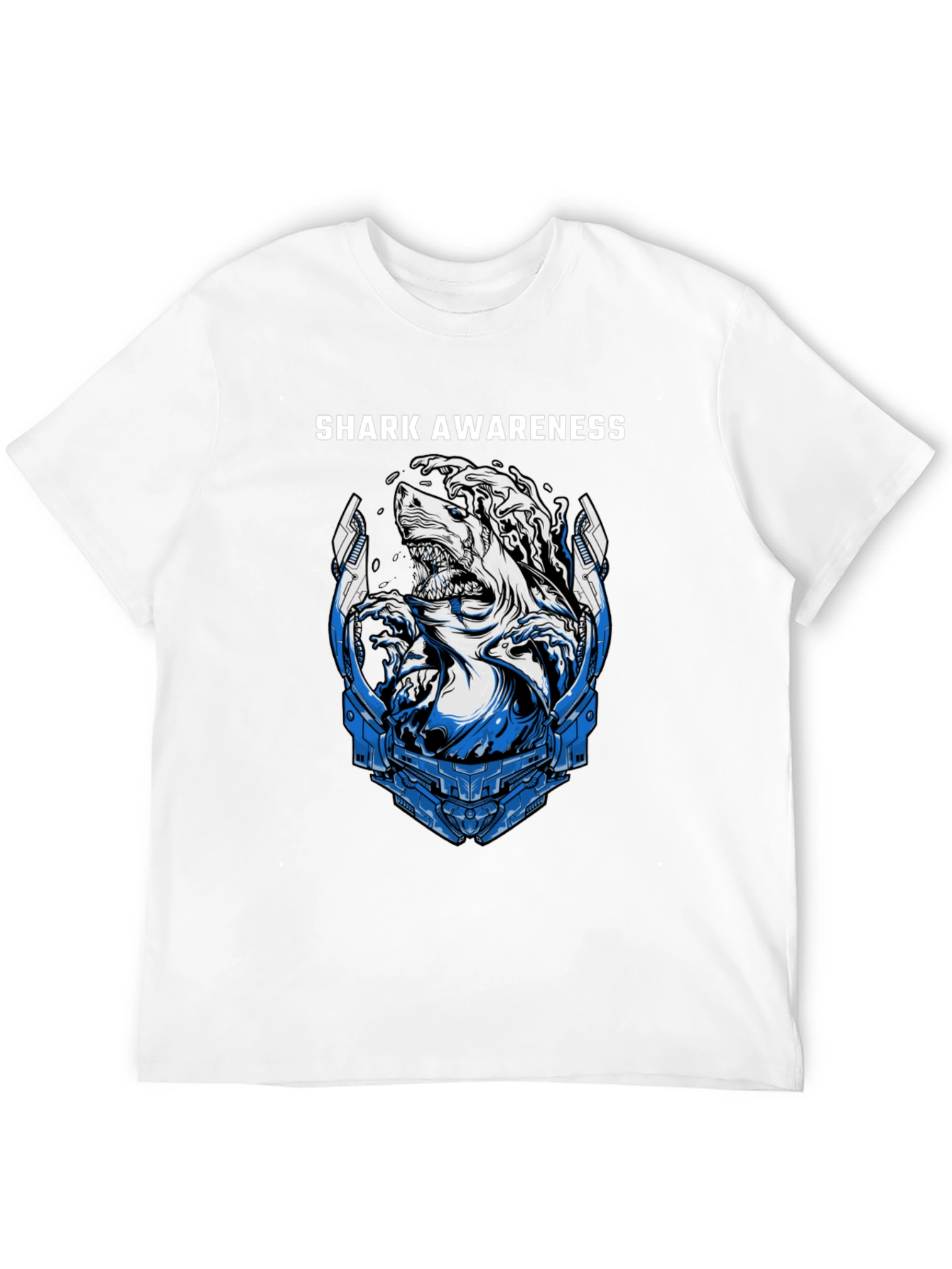 Shark Awareness Graphic T-Shirt - Black