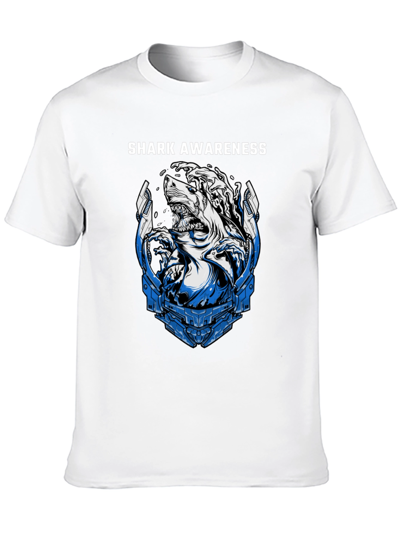 Shark Awareness Graphic T-Shirt - Black