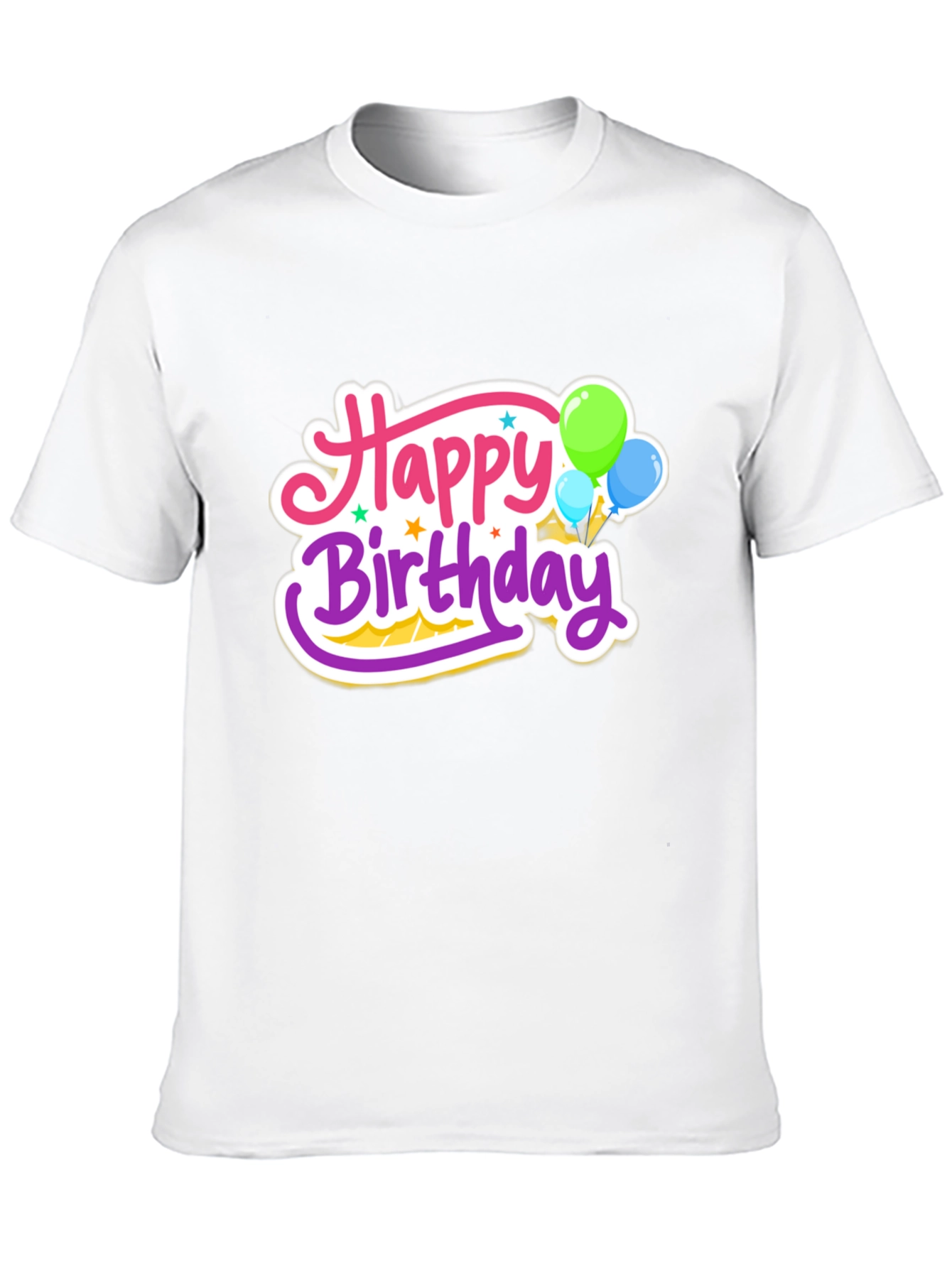 Happy Birthday Graphic Tee - Black