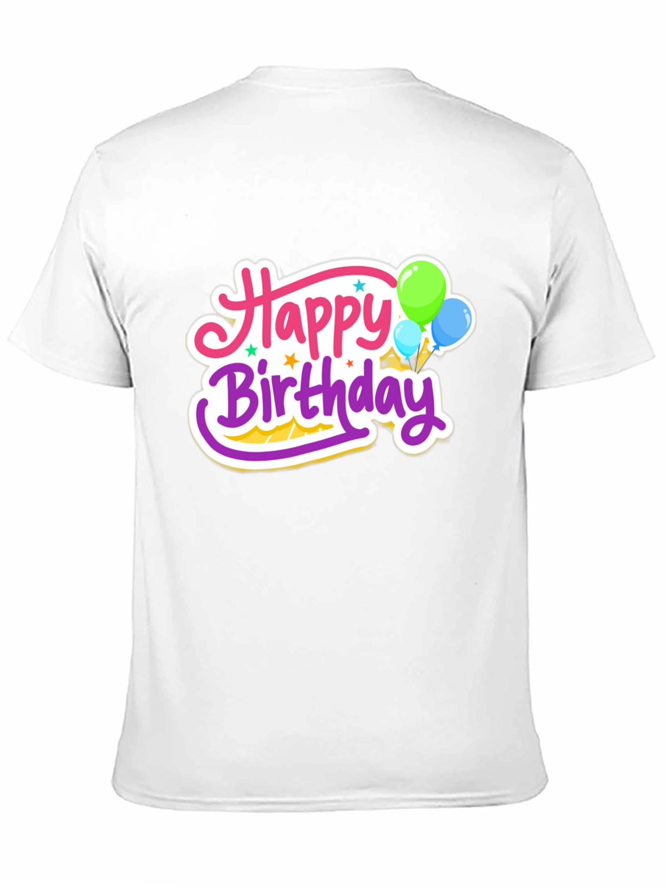 Happy Birthday Graphic Tee - Black