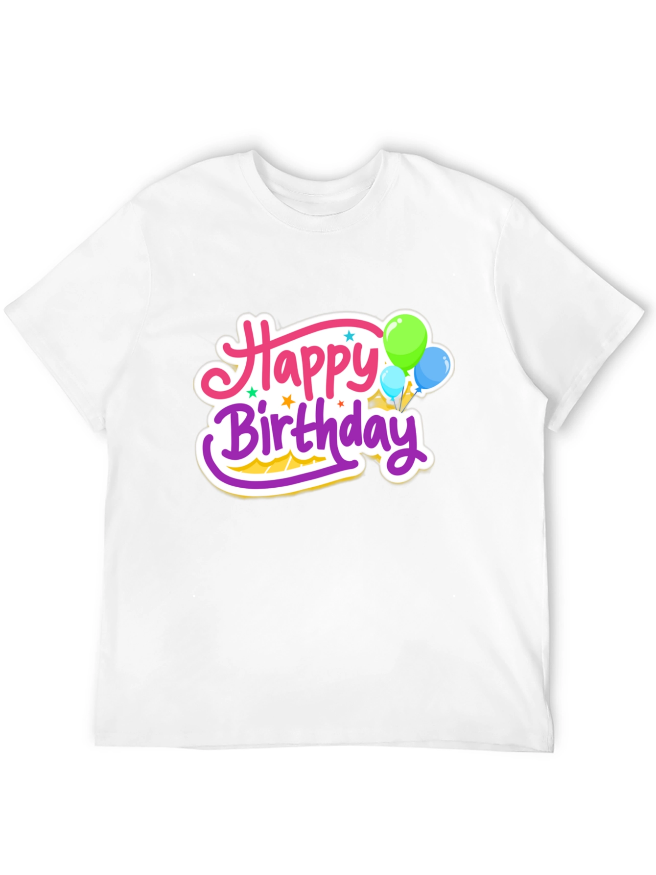 Happy Birthday Graphic Tee - Black