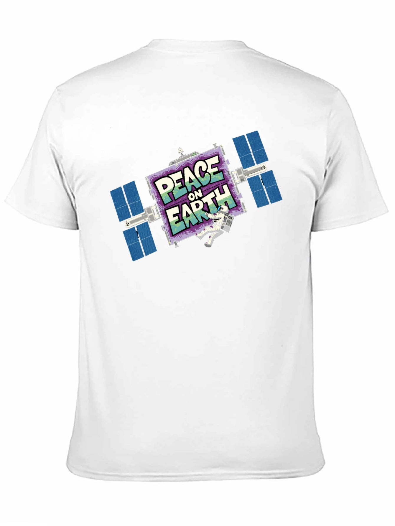 Peace On Earth Satellite Graphic T-Shirt