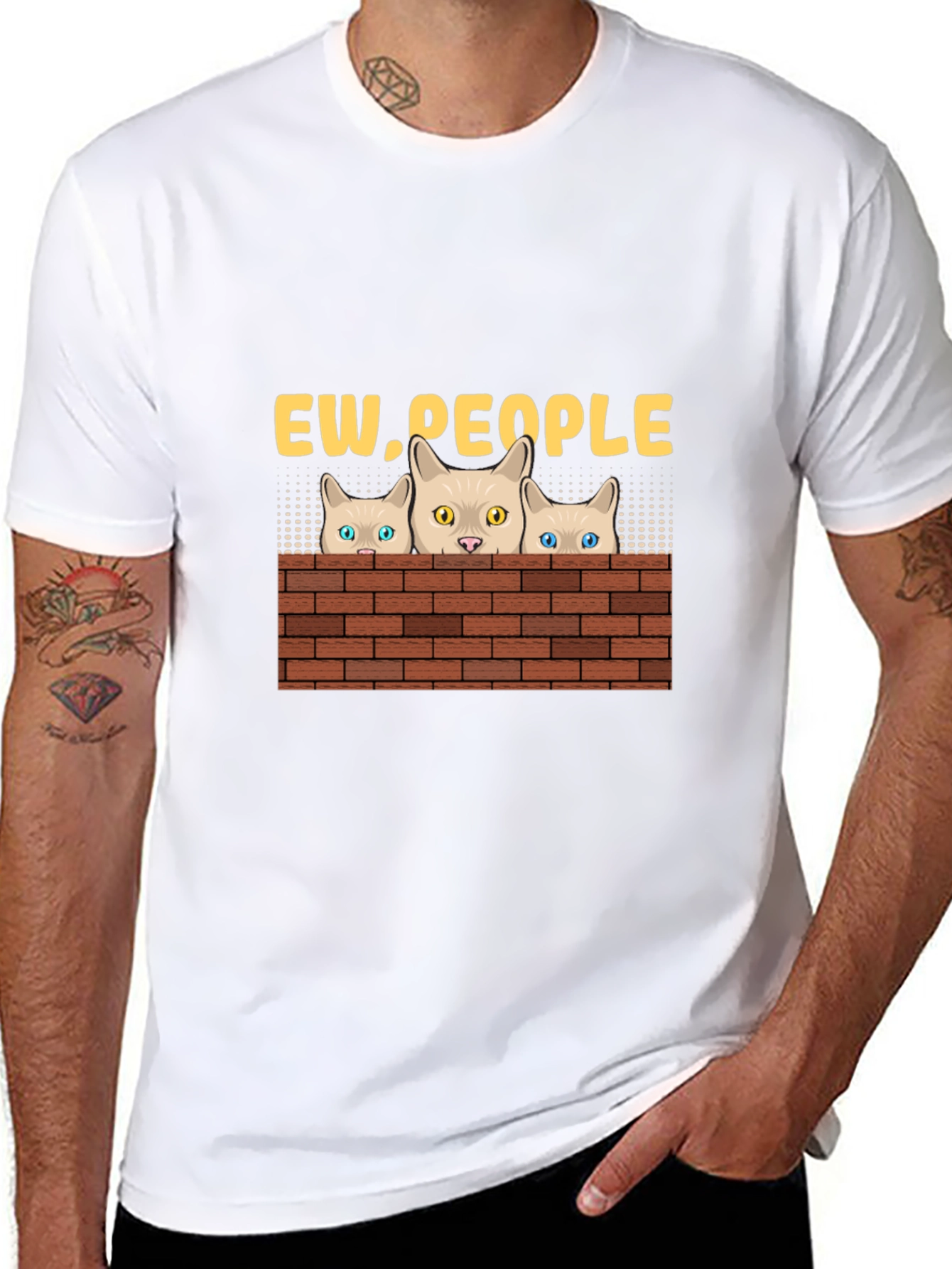 Ew People Cat T-Shirt - Funny Graphic Tee
