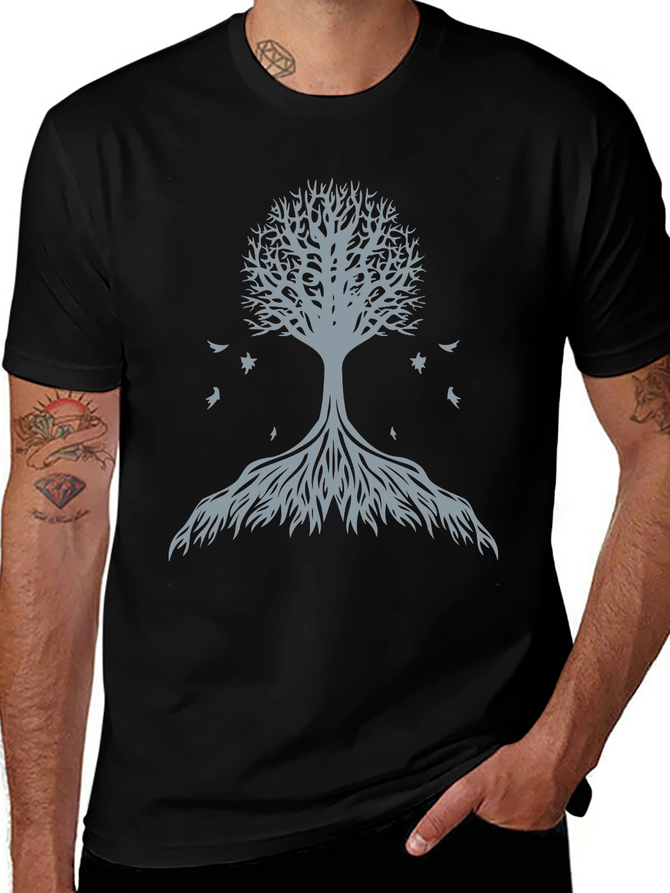 Black Tree of Life T-Shirt - Unique Graphic Tee