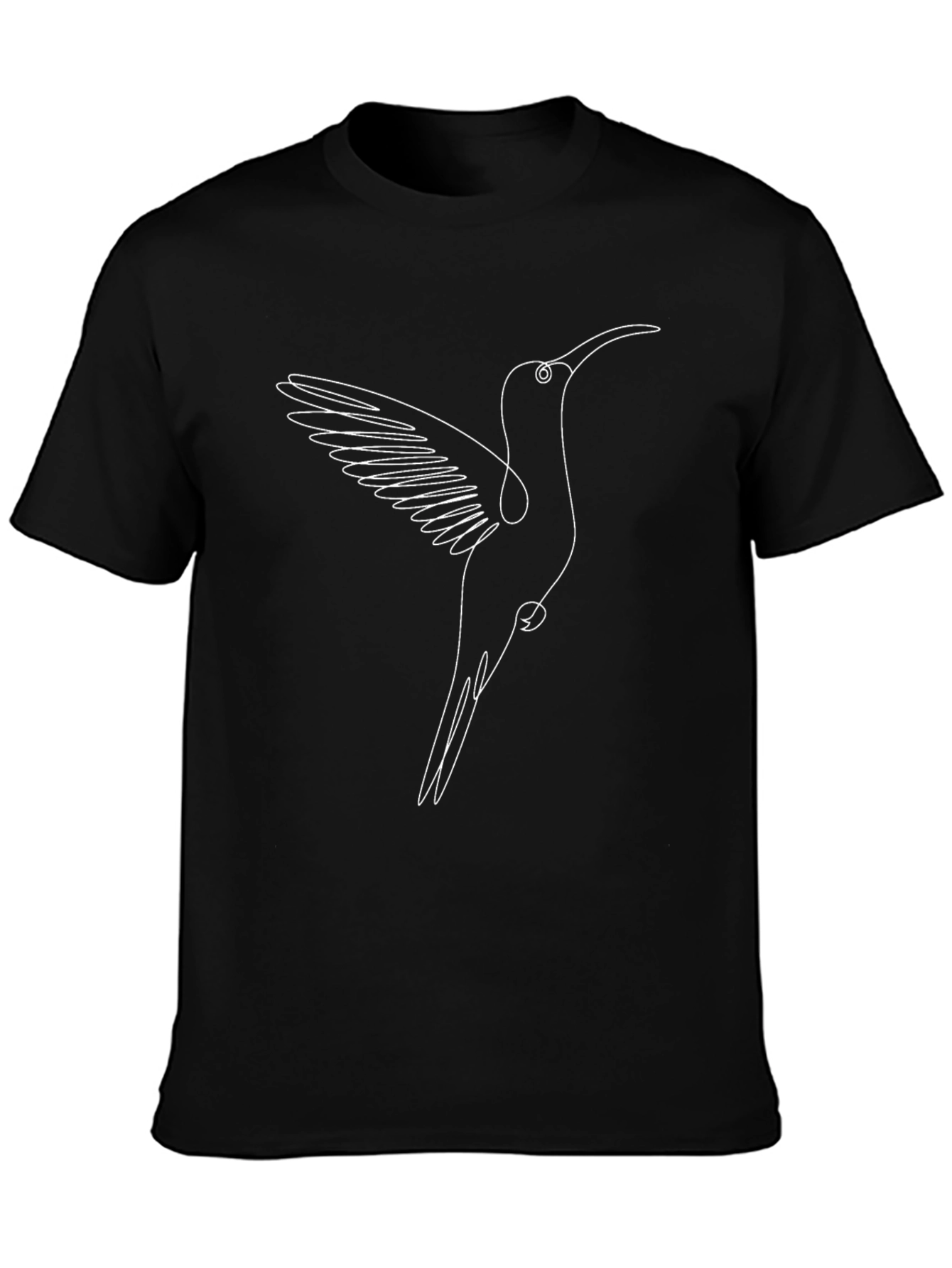 Hummingbird Line Art Graphic Tee - Stylish Casual Wear