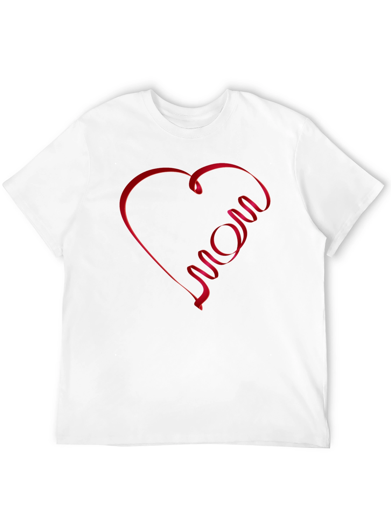 Mom Heart Graphic T-Shirt - Black Casual Tee