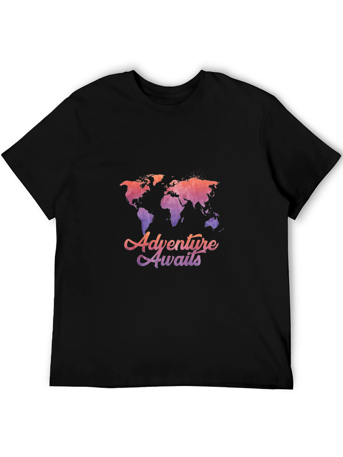 Adventure Awaits World Map Graphic Tee