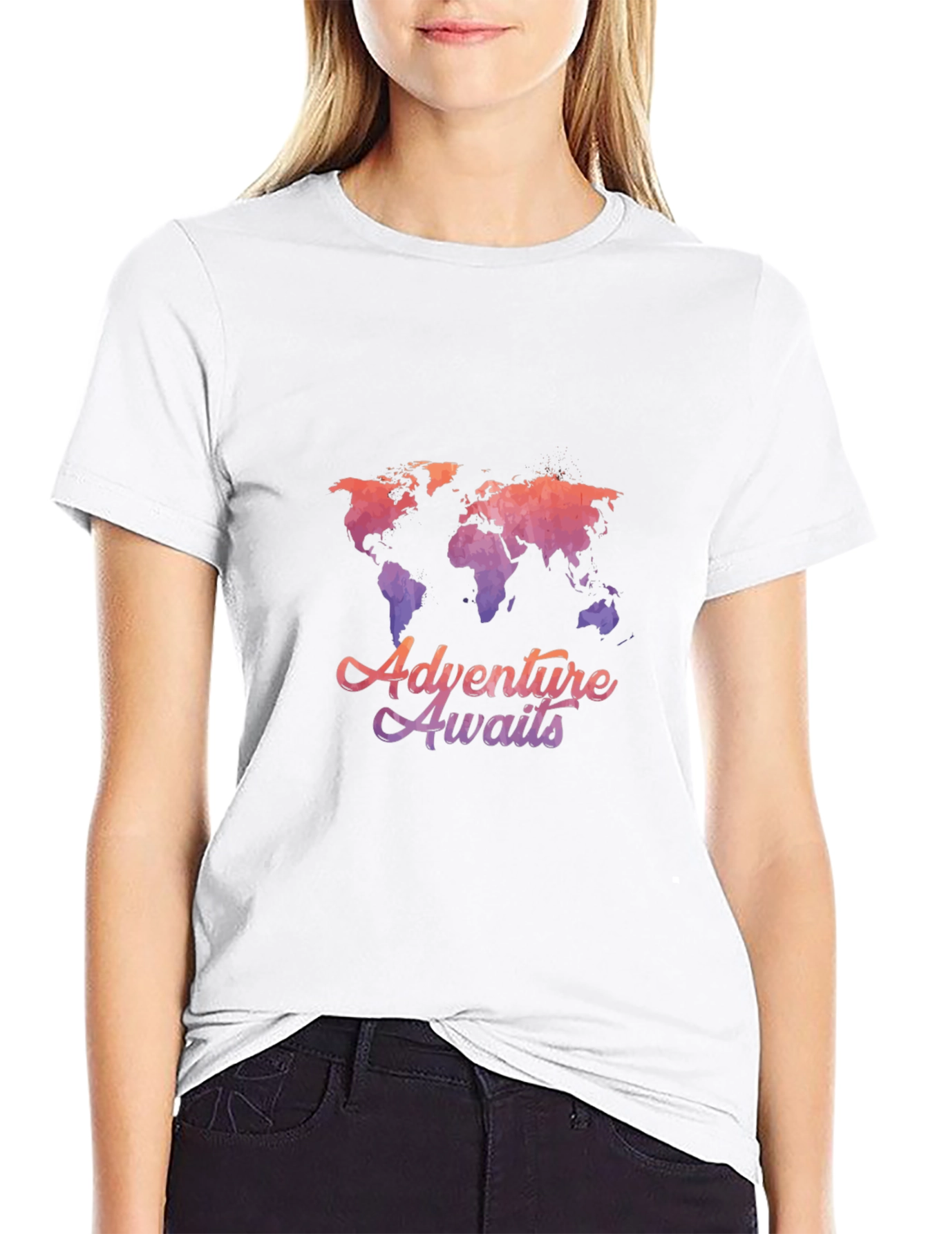Adventure Awaits World Map Graphic Tee
