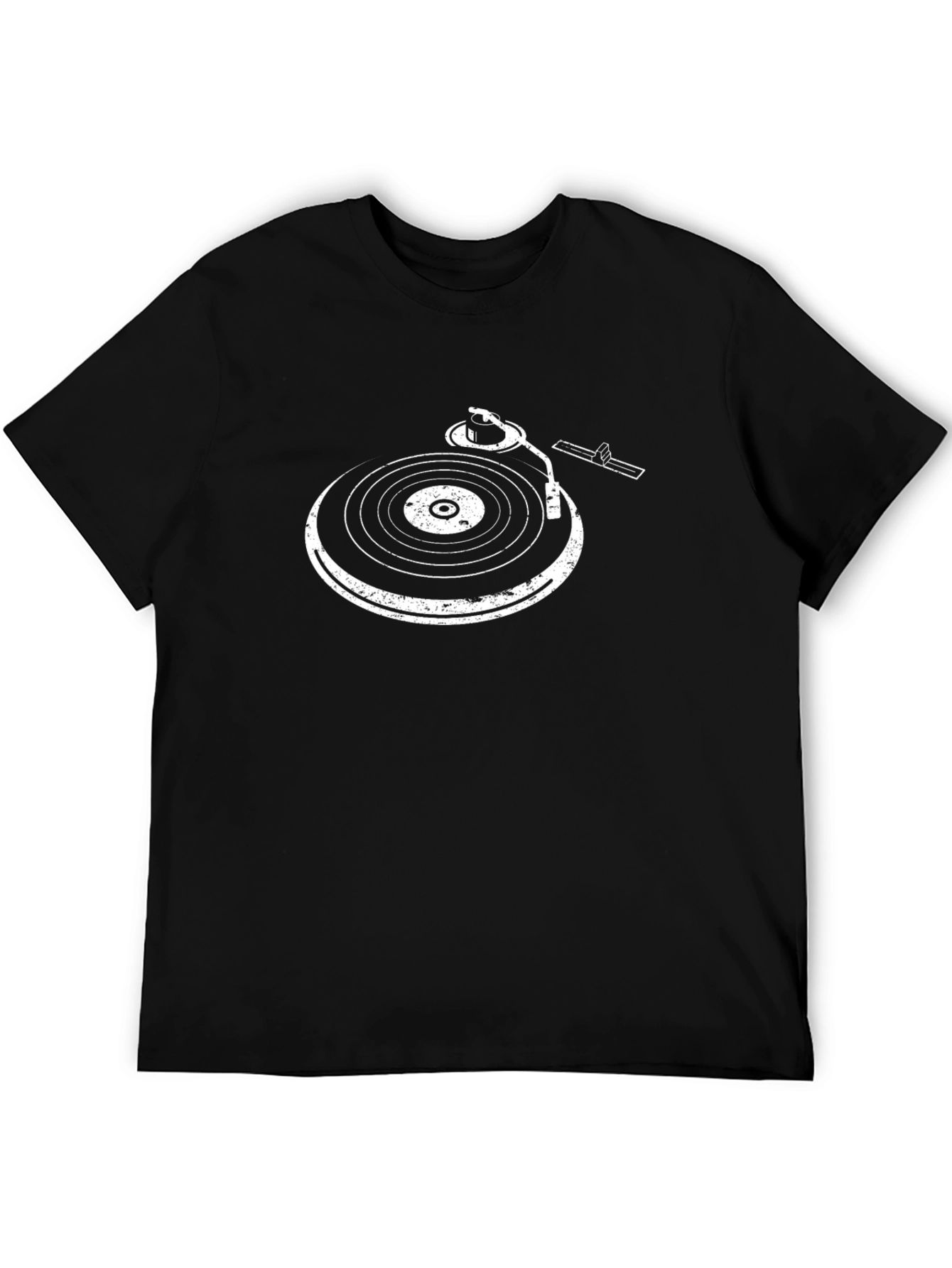 DJ Turntable Graphic Tee - Classic Vinyl Black T-Shirt