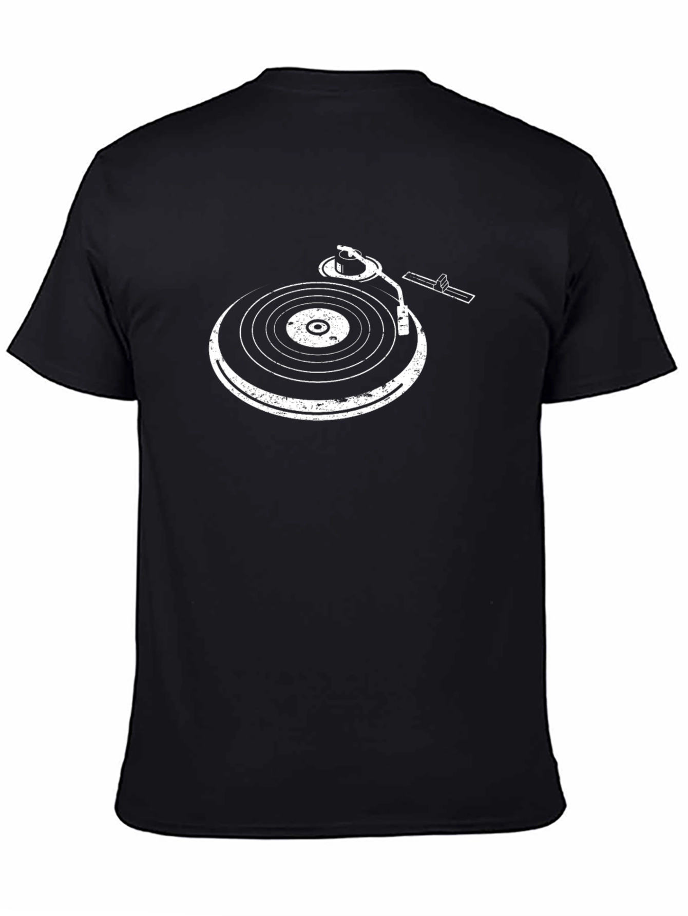 DJ Turntable Graphic Tee - Classic Vinyl Black T-Shirt