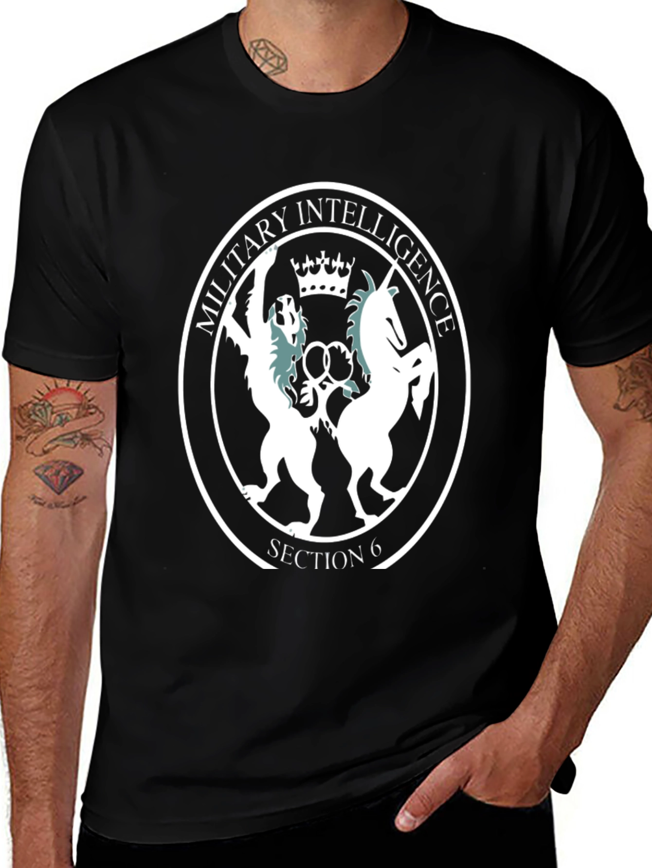 Military Intelligence Section 6 Black T-Shirt